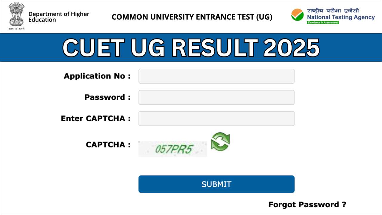 CUET UG Result 2025, Direct Download Link